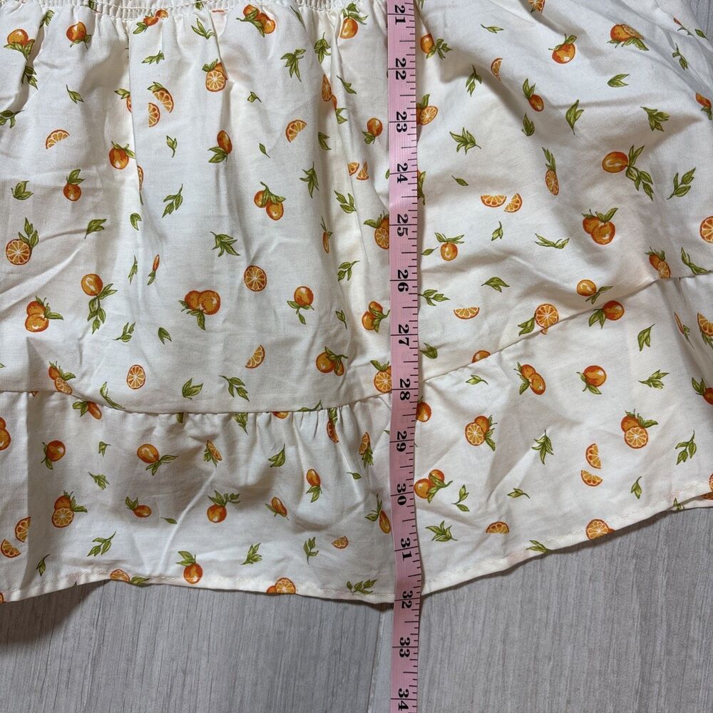 Cottagecore Fruit Print Smocked Sundress - Medium - Picture 6 of 8